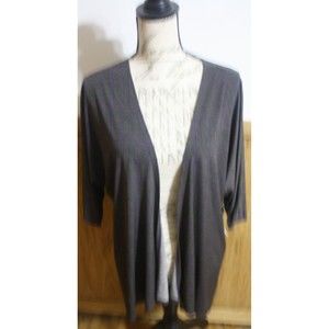 LuLaRoe Lindsay Sz Small (0-8) Kimono Cardigan Purple Green Abstract 3/4 Sle NWT